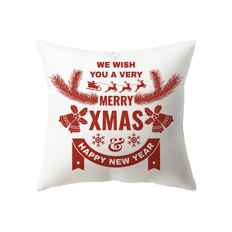 Рождественские украшения Рождественская тема Печатный узор Чехлы для подушек Домашняя гостиная Украшение дивана Подушка Наволочка