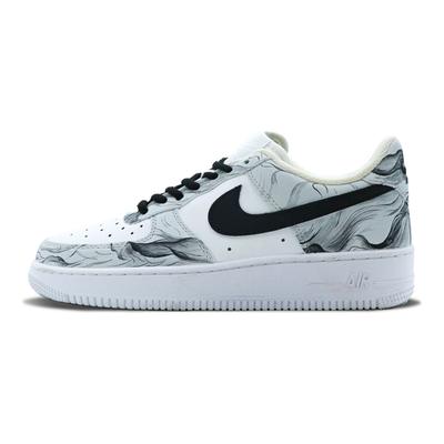 Nike Air Force 1 Термозащита Низкие Скейтбордические Кроссовки Мужские Белый Черный CW2288-111(Team147-)