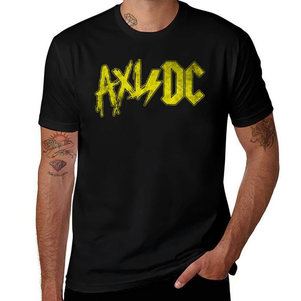 Axl/DC Yellow Logo Modern T-Shirt man t shirt luxury t shirts for man graphic tees printed t shirts for man T-Shirt