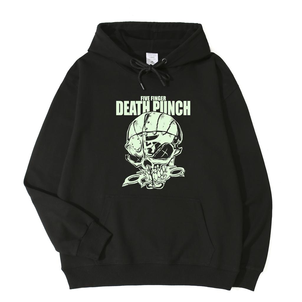 Осень/Зима Рэп-группа Five Finger Death Punch Худи Флисовое Теплое Худи Свободное Модное Мужское и Женское Худи с Капюшоном и Длинным Рукавом