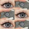 2Pcs Natural Green Colored Contacts Blue Lenses Korean Brown Eye Contacts Yearly Lens Makeup Gray Pupils Use for Eye