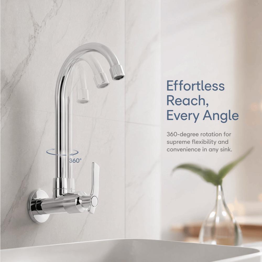 Single Cold Water Faucet Wall Mounted Water Tap Premium Faucet Tap Kitchen Sink