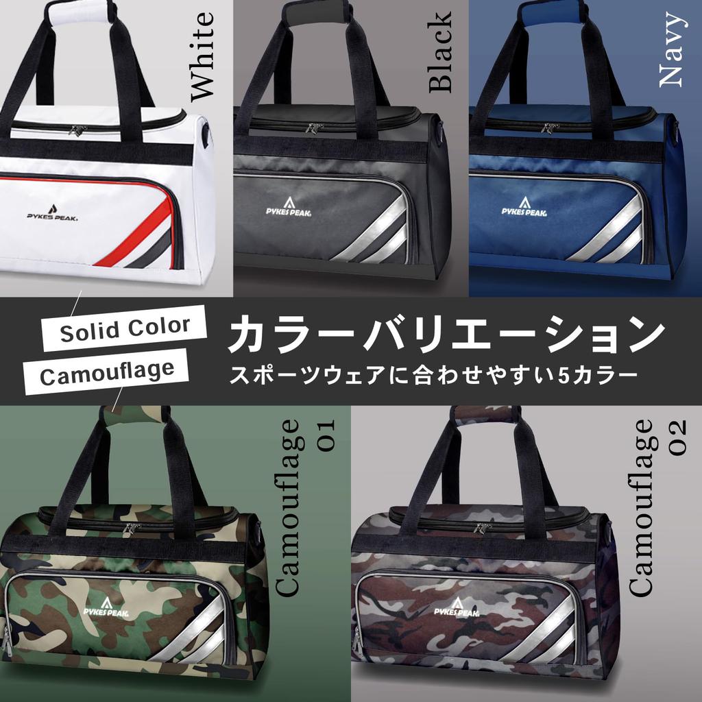 Boston Bag 40L Sports Bag Golf Bag Gym Travel Large Capacity Waterproofing Shoe In [PYKES PEAK] [With Pocket] Men's Women's