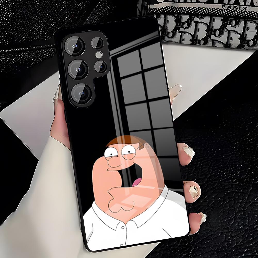 Чехол для телефона F-Family Funny Guy для Samsung S26 S25 Plus S20 S20 Plus S22 Ultra S23 FE S21 Plus S21 Ultra Стеклянная крышка