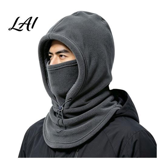 Outdoor Sports Fleece Cap Winter Balaclava Hat Full Coverage Adjustable Thermal Windproof Hood Face Mask for Cold Weather Skiing And Activities