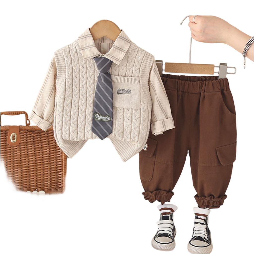 Детский повседневный комплект с длинным рукавом, удобные наряды для повседневной носки