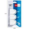 Deli 1kg Load Stainless Steel Adhesive Hooks (3-Pack)