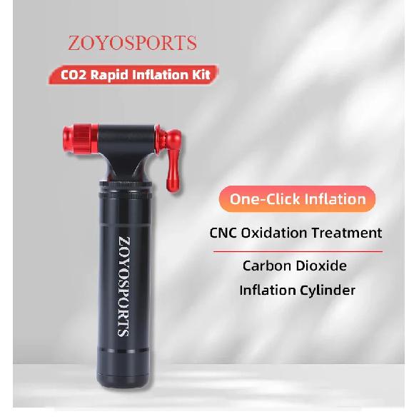 ZOYOSPORTS Велосипедный CO2 Накачиватель Подходит для клапанов Presta Schrader Дорожный MTB Шина Быстрая Накачка Резьбовой 16/12/8G Безрезьбовой 16G Картридж