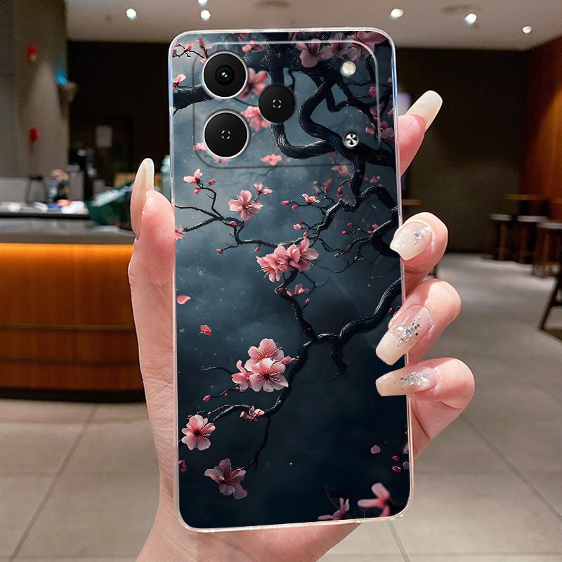 Case For Tecno Spark 50 2026 Phone Case KN4 Luxury Fashion Butterfly Flowers Soft Clear Silicone Cover For Tecno Spark50 Casing