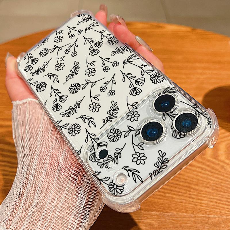 Delicate Garden Print Design For iPhone 17 Air 16 15 14 Pro Max 13 12 11 ShockProof TPU Soft Case Cover