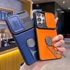 Ударопрочный бронированный чехол для Samsung S26 Ultra S25 FE S24 S23 Plus A35 A55 A16 A26 A36 A56 A17 A37 A57 5G Сдвижное кольцо защиты объектива Чехол-подставка