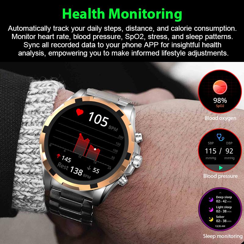 SACOSDING SA117 Smart Watch Always On Display NFC Bluetooth Call Voice Assistant 466*466 AMOLED Screen Sports Fitness Smartwatch