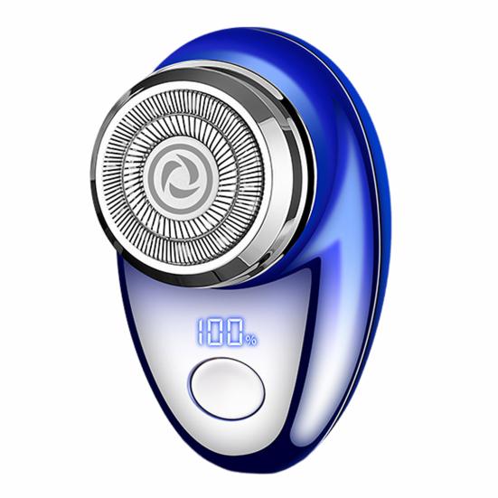 Мужская электробритва с цифровым дисплеем, USB перезаряжаемая мини-дисковая бритва для путешествий, портативный беспроводной триммер для волос, инструмент для удаления бороды, подарок парню