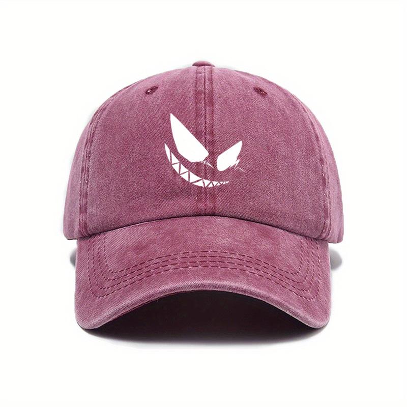 Washed Cotton Soft Top Daddy Baseball Cap Retro Distressed Denim Peaked Cap for Women