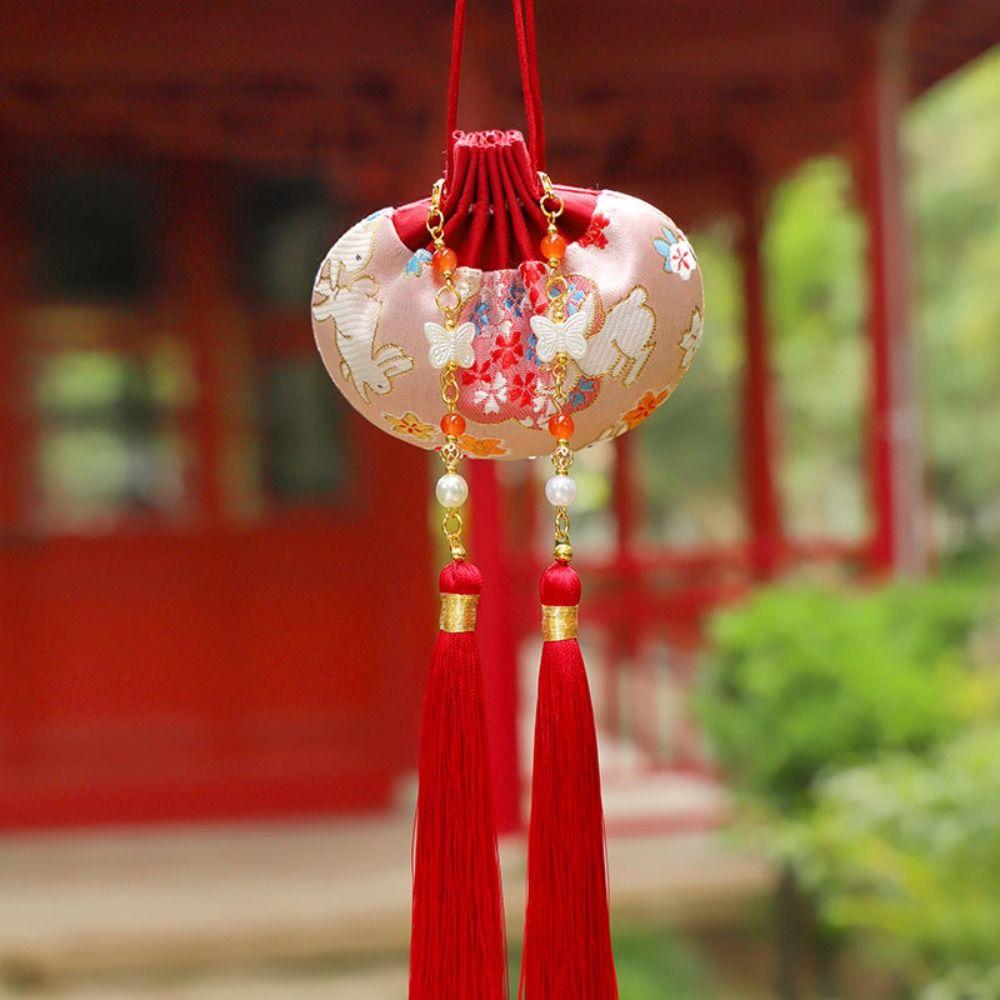 Embroidery Tassel Storage Sachet Empty Hanging Pouchperfume Bag Blessing Gift