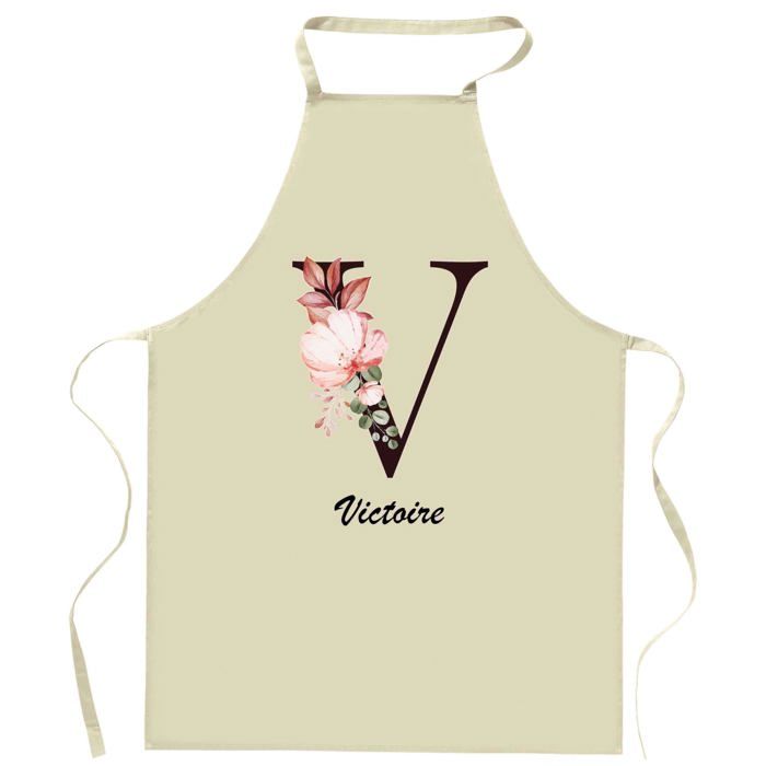 Tablier de cuisine - Victoire Lettre - Impression bretonne - Coton résistant - Liens ajustables