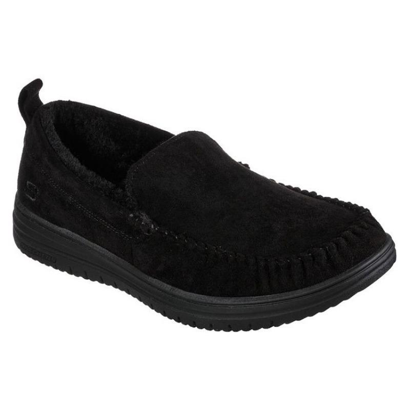 Skechers Relaxed Fit Murette-Ghetti Men Fabric Low Casual Shoes Black 204638-BBK