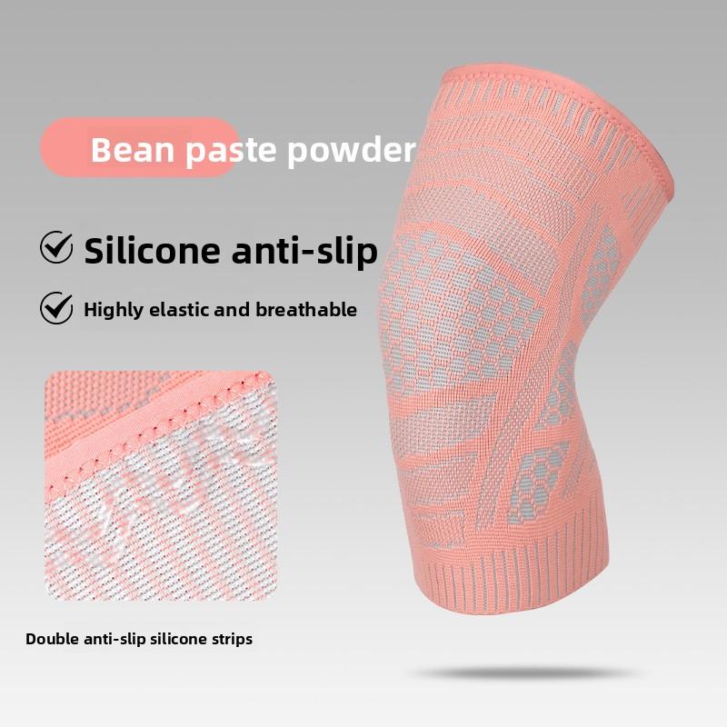 Knitted Sports Knee Pads Elastic Compression Anti-slip Protective Gear for Men and Women in Ball Sports