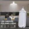 LED E27 Bulb Foldable Fan Blade Lamp 45W 60W Adjustable Indoor Light Home Factory Garage Workshop Energy Saving AC 220V 240V