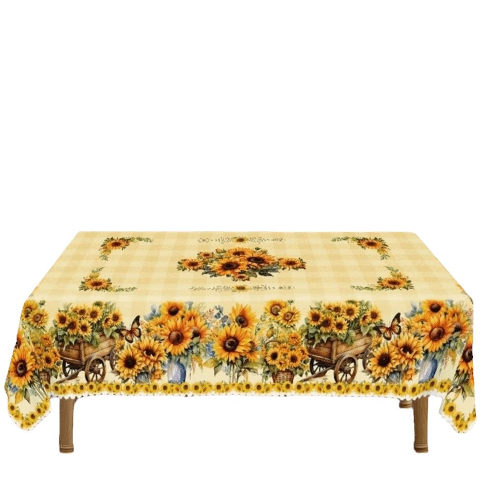 Sweet Sweet Floral Tablecloth Embossed Edge Waterproof Desk Decoration Cloth Anti-fouling Rabbit Butterfly Table Mat Dining Room