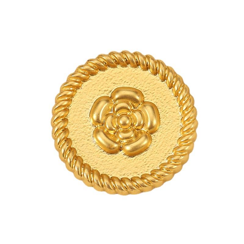 10 шт., красивые полые пуговицы с цветком, высокое качество, цельнометаллические круглые пуговицы, аксессуары для женской одежды