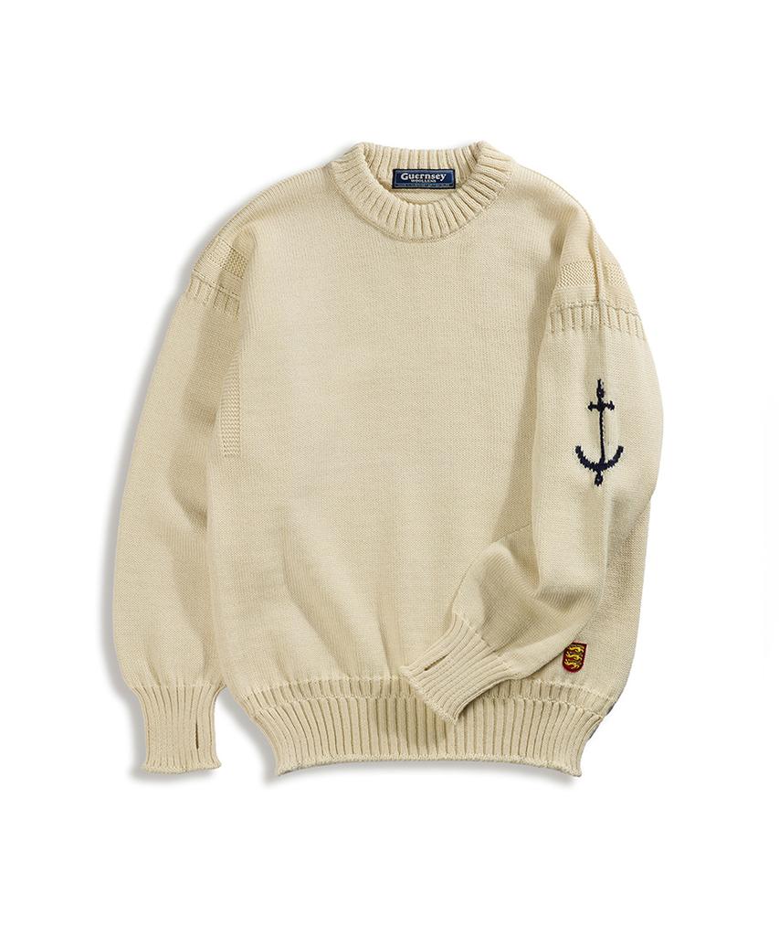 Geonjiulleunseu Crewneck Wholegarment Sweater - Aran