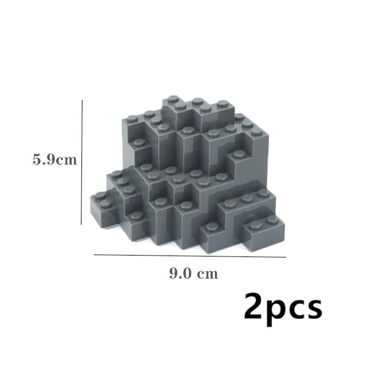 Moc Rock Panel 6082 6083 23996 47847 Скалистый горный пейзаж DIY Вид на городскую улицу Насыпной холмистый камень Строительные блоки Игрушки для подарков