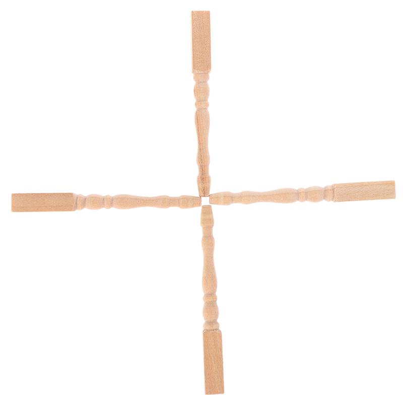 4 шт./компл. 1:12 миниатюрных деревянных ножек для кукольного домика своими руками, мебельные аксессуары