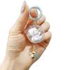 1PC Bag Ornament Accessory Cartoon Cat Keyring Cute Hanging Pendant 3D with Bell Keychain Cat Wind Chime