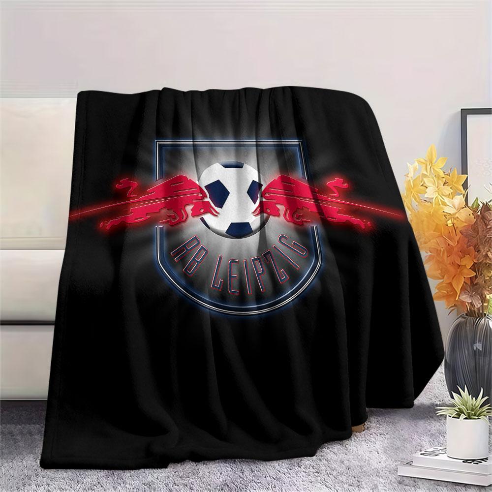 RB Leipzig Printed Flannel Blanket, soft throw for bedroom sofa, washable,soccer fan merchandise, great gift.