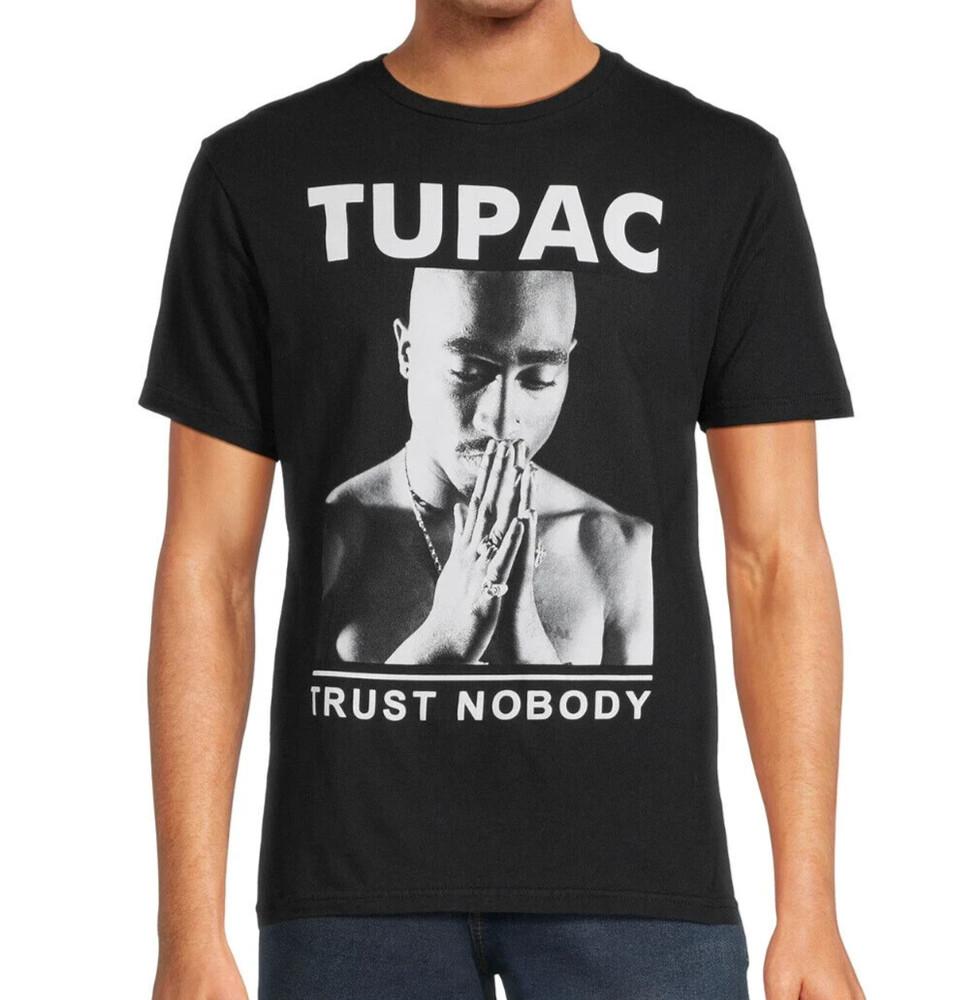 2X-LARGE - Tupac Shakur Trust Nobody Retro Throwback Tee Shirt Black Unisex T-Shirt