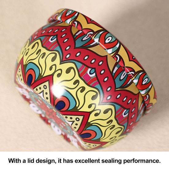 Yousheng Этнический Стиль Банка для Хранения Конфет Винтажная Жестяная Банка Многоцелевой Контейнер из Жести для Ювелирных Изделий Сахара Чайных Листьев Кухонная Канистра для Декора