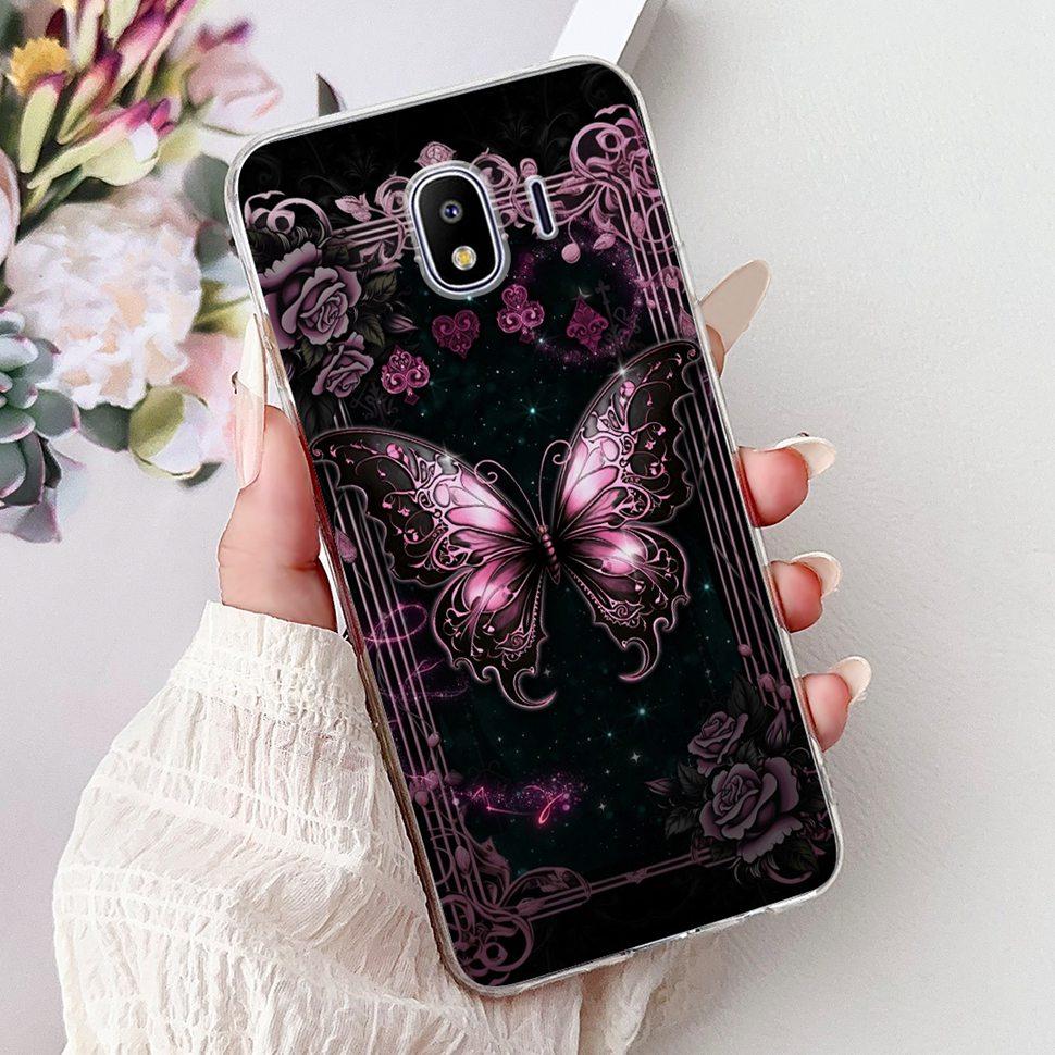 Чехол для Galaxy J4 2018 SM-J400F Модный расписной чехол Мягкий силиконовый чехол для телефона Для Samsung Galaxy J4 2018 Fundas Capa Сумки