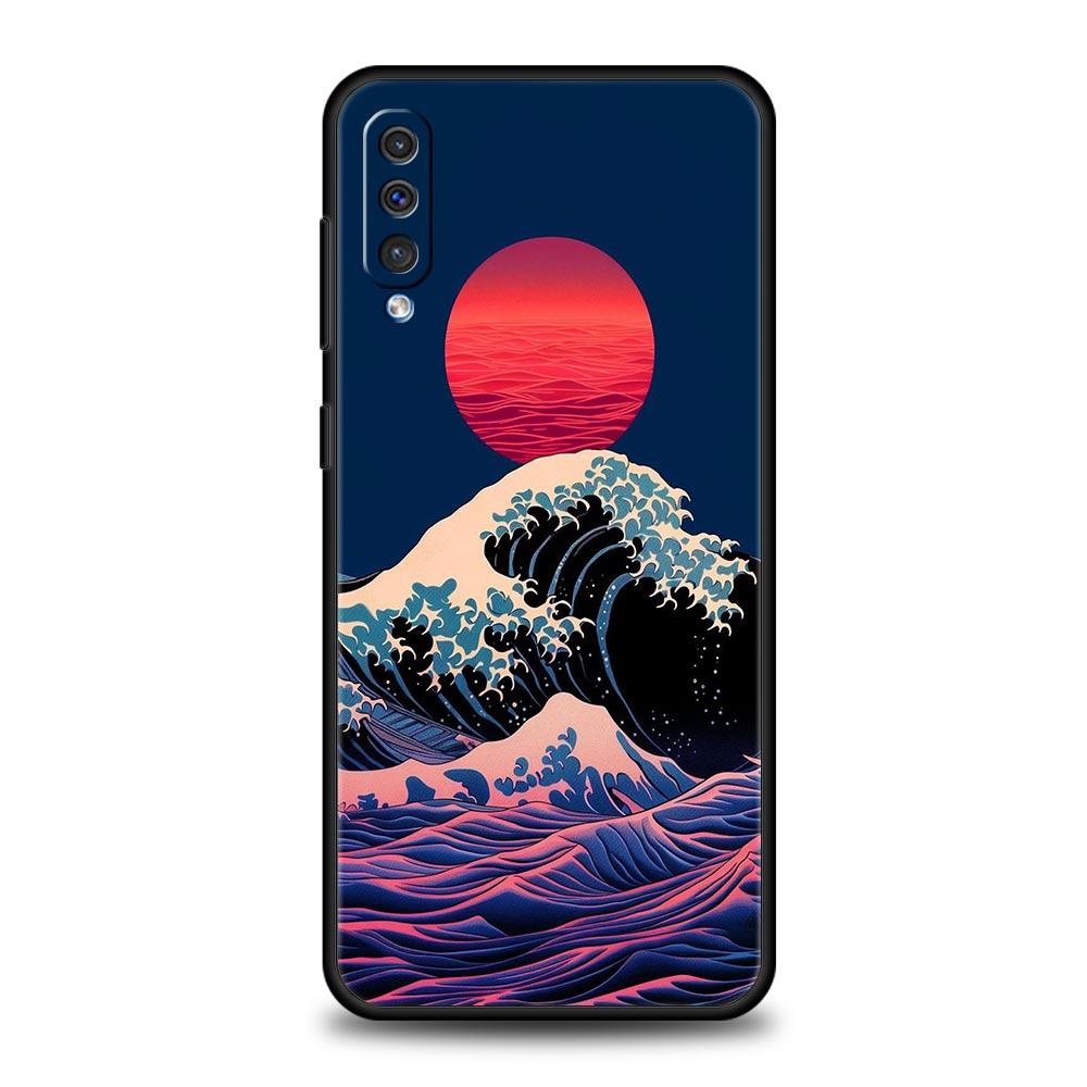 Модный Чехол для Телефона 'Большая Синяя Волна' Для Samsung A56 A36 A26 A54 A52 A24 A14 A50 A72 A70 A06 A12 A22 A34 A42 A32 A04s A16 5G