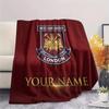 Custom Name West Ham United2 Flannel Blanket, High quality Comfortable for All Seasons, Home Decor, Warmth and Comfort