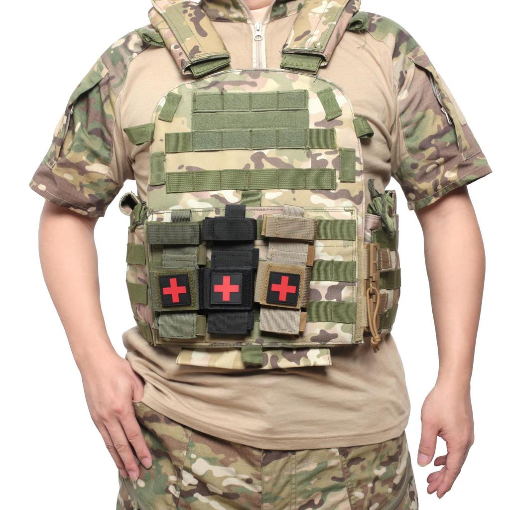 Outdoor Multifunction Tool Bag with Scissors and Tourniquet Pouch, MOLLE Attachment, Nylon.