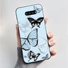 Soft Case For LG K50S K40S Phone Case LMX540HM LM-X540 LMX430HM LM-X430 Fashion Butterfly Flower Black Silicone Bumper Cover