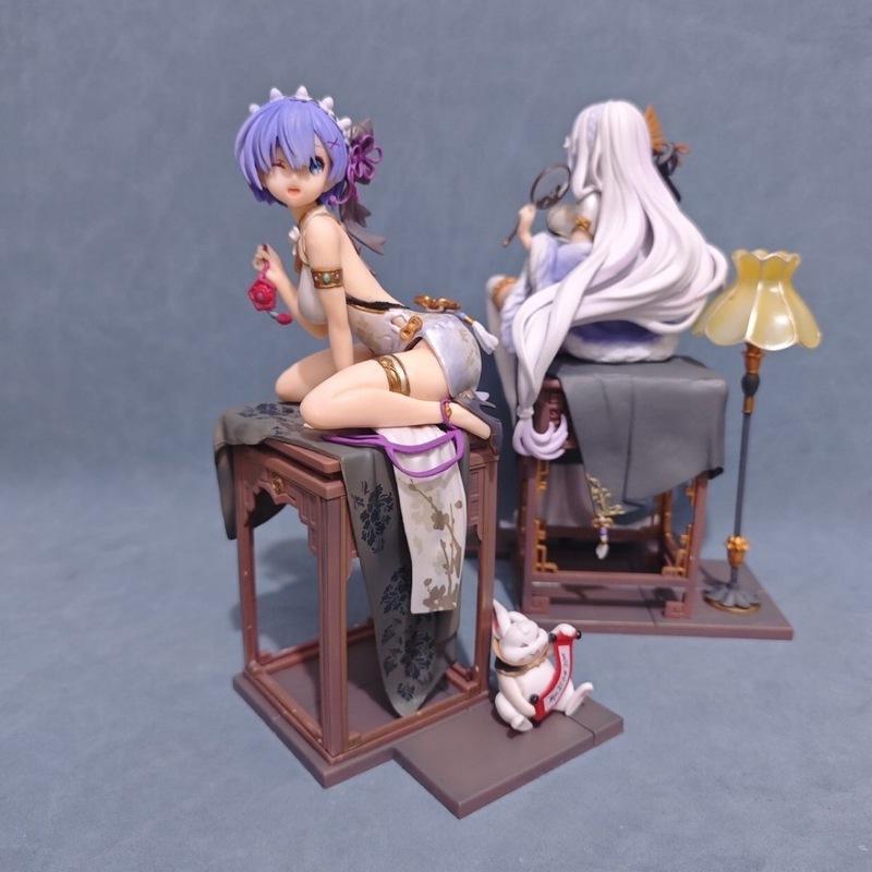 Ре : Re:Zero. Жизнь с нуля в другом мире Эмилия Чионсам Китайское Аниме Фигурка Действия Украшение Настольный Декор Подарки для Отаку Мальчика