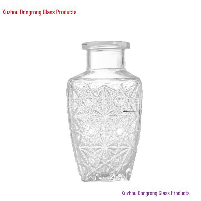 Small French Retro Glass Hydroponic Vase for Home Decor