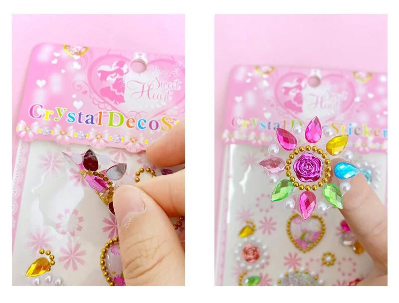 Самоклеящаяся 3D наклейка со стразами в виде бриллиантов, акриловые кристаллы, креативные DIY поделки, драгоценные камни для украшения чехла телефона, ноутбука