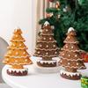 15cm Resin Gingerbread Christmas Tree Figurines Holiday Decoration Accessories Xmas Gift Table Bookcase Room Decor Object Gifts