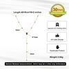 RINNTIN BQN39  Long Tassels 925 Sterling Silver Green Zircon Y-Necklace for Women Luxury Layered Chain Necklace