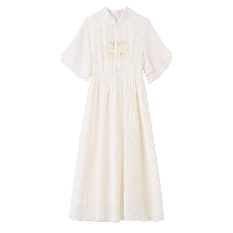 2024 Summer Women's Chinese Embroidery Cheongsam Dress AH2457