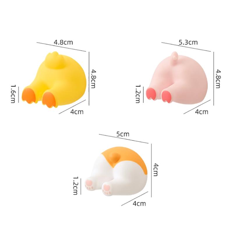 Держатель для зубной щетки в виде хвоста мультяшного животного, настенный крючок без проколов, симпатичный самоклеящийся крючок для полотенец в ванной, детский держатель для зубной щетки