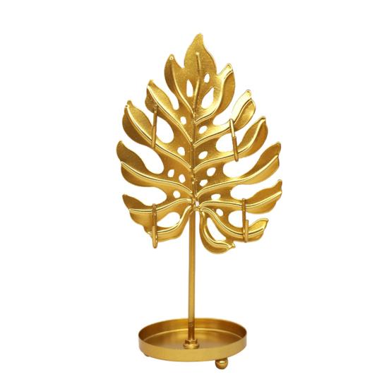 Leaf Shape Iron Jewelry Display Rack Stand Earrings Necklace Bracelet Organizer