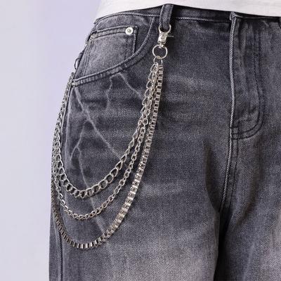 1 шт. Мужская модная панк-стиль минималистичная цепочка для брюк из нержавеющей стали, аксессуар для повседневной носки