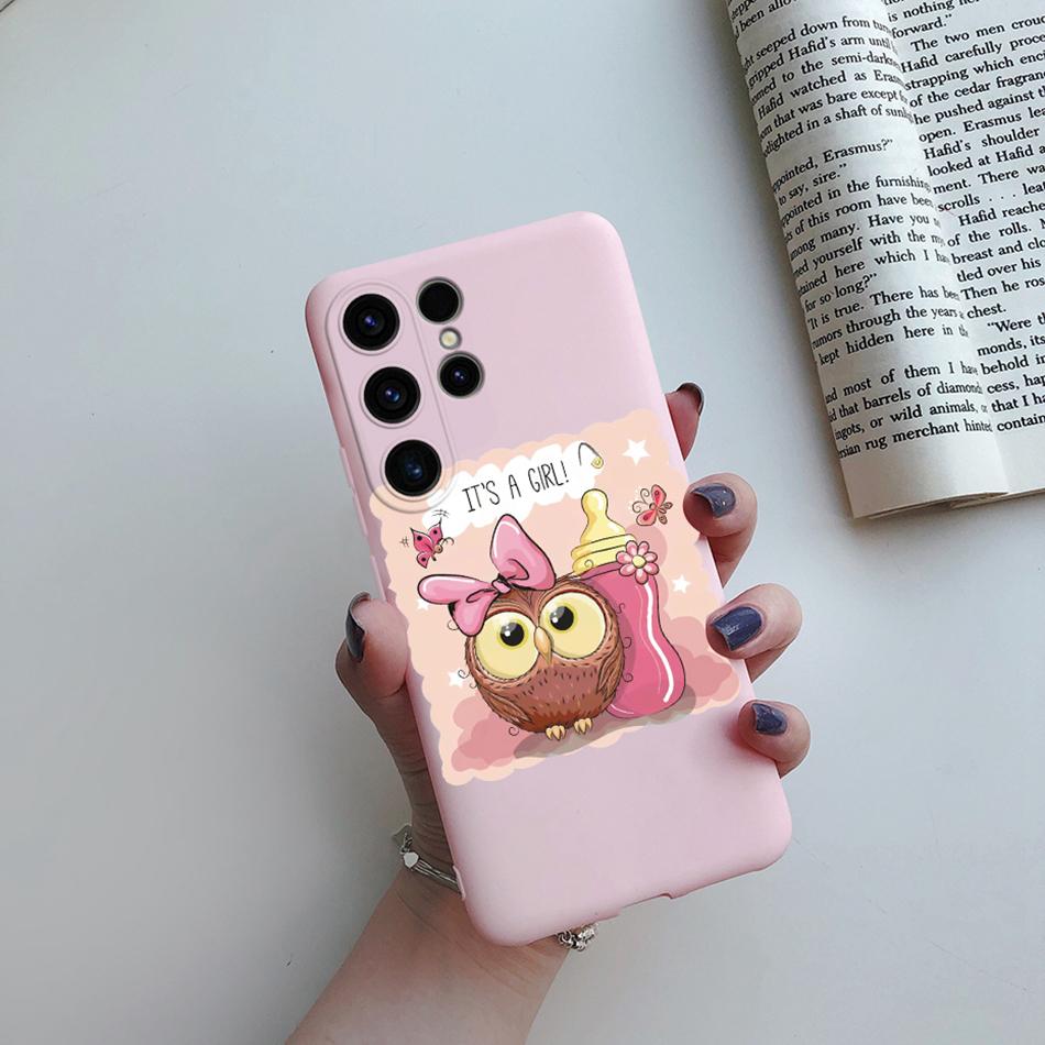 Чехол для Samsung Galaxy S24 Ultra S24 Plus Девушка с подсолнухом Расписной Мягкий Силиконовый Чехол для Телефона Для Samsung S24 Ultra S 24 S24+ Корпус