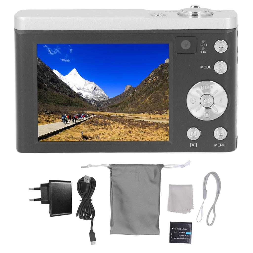 44MP Digital Camera 2.8in IPS Touch Screen 5K Dual Lens 5X Optical Zoom Autofocus Compact Portable