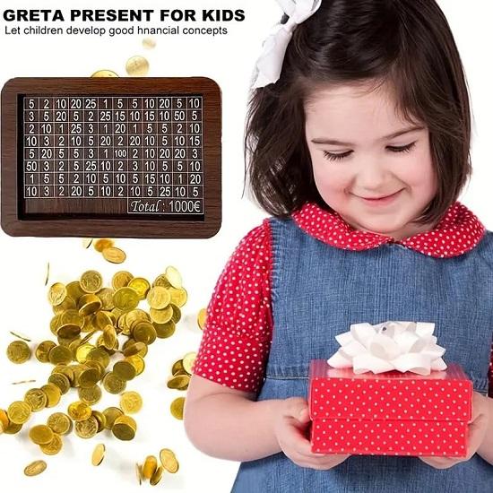 Деревянная копилка, копилка, монетница с резным дизайном для детей, коробка, деревянная копилка,,