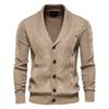 AIOPESON Cotton Cardigan Men Casual Single Breasted Solid Color Business Mens Cardigans New Winter Fashion Sweater Men